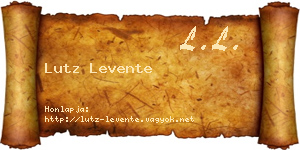 Lutz Levente névjegykártya