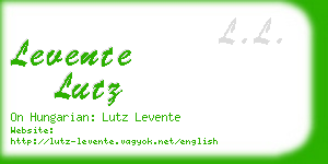 levente lutz business card